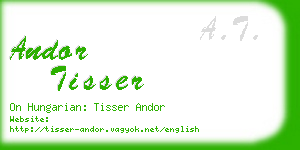 andor tisser business card